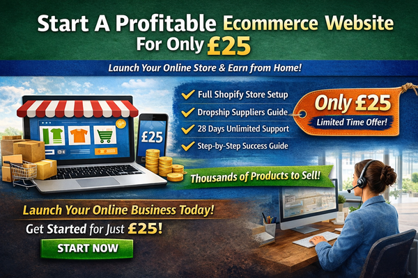 Start A Profitable Ecommerce Website For Just £25.00 Dreamworx